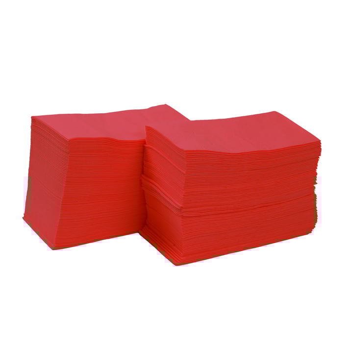 NAPKINS CELLULOSE 33/33CM 1/8 FOLD 2P RED PACKAGE 150