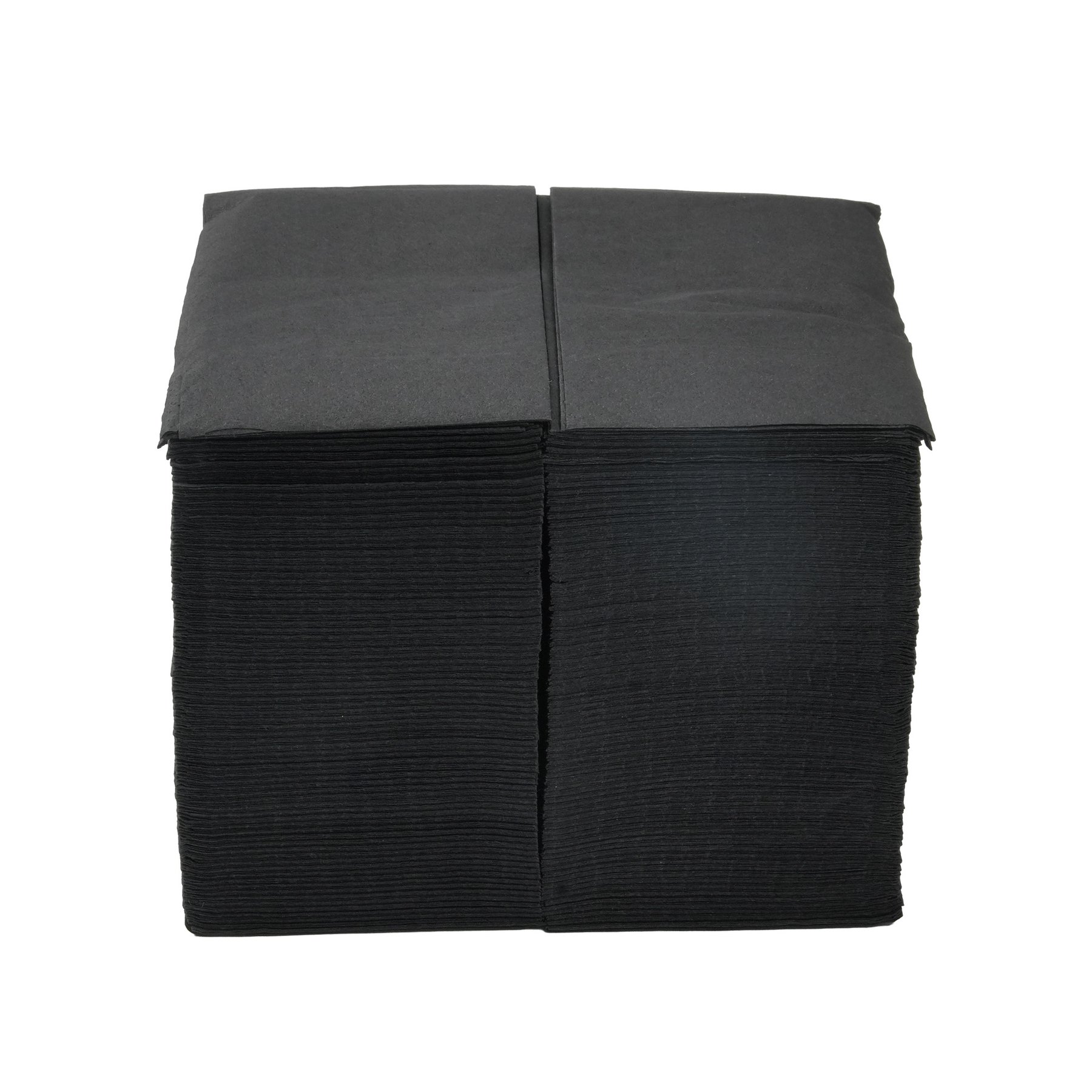 Napkins, cellulose, double-ply, 1/8 fold, 33 x 33 cm, black, 150 counts