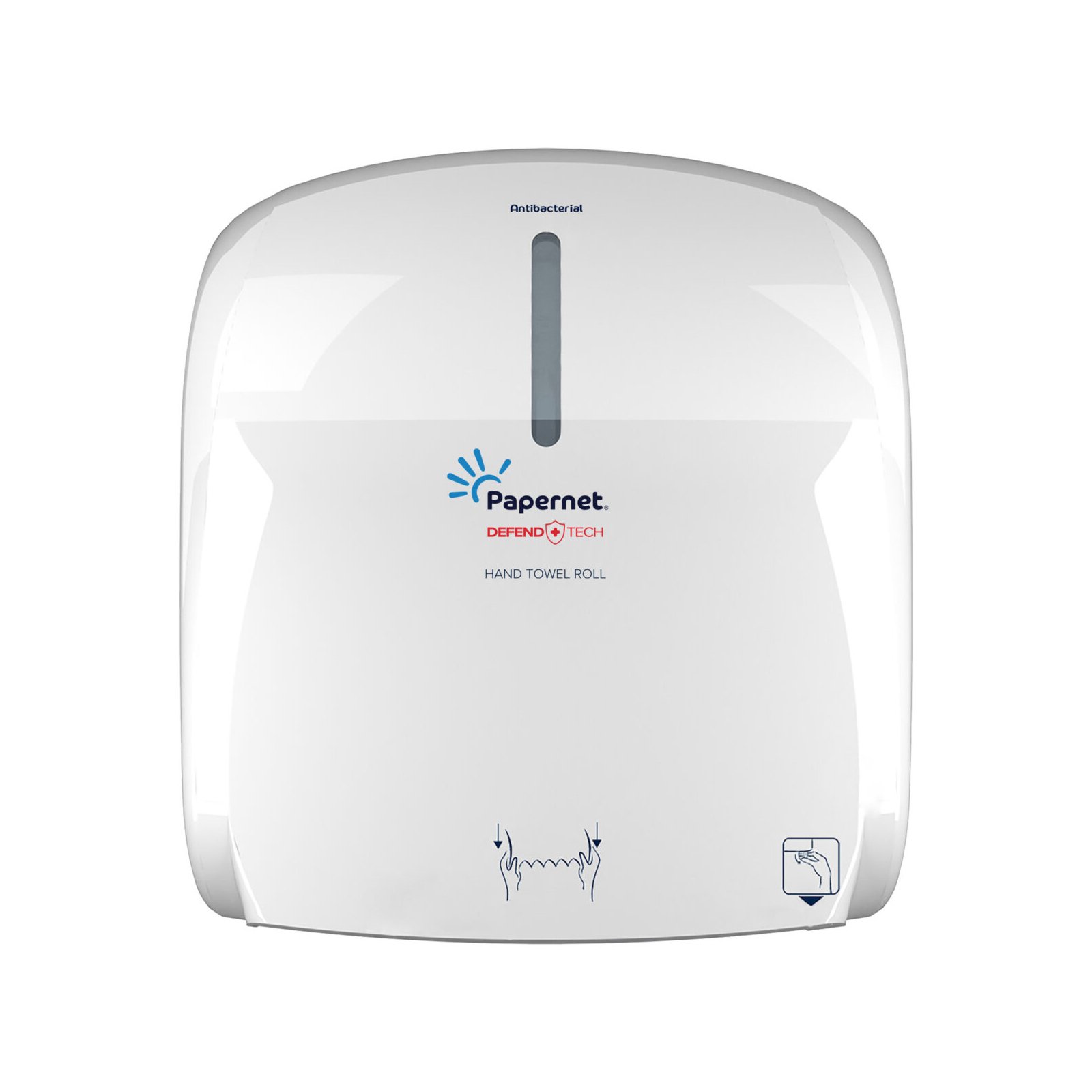 Dispenser for towels for hands Papernet Defend, white, 22.1 х 33 х 37.1 cm