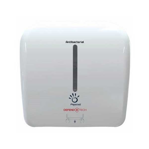Dispenser for towels for hands Papernet Universus Autocut, white, 32.1 x 22.6 x 33.3 cm