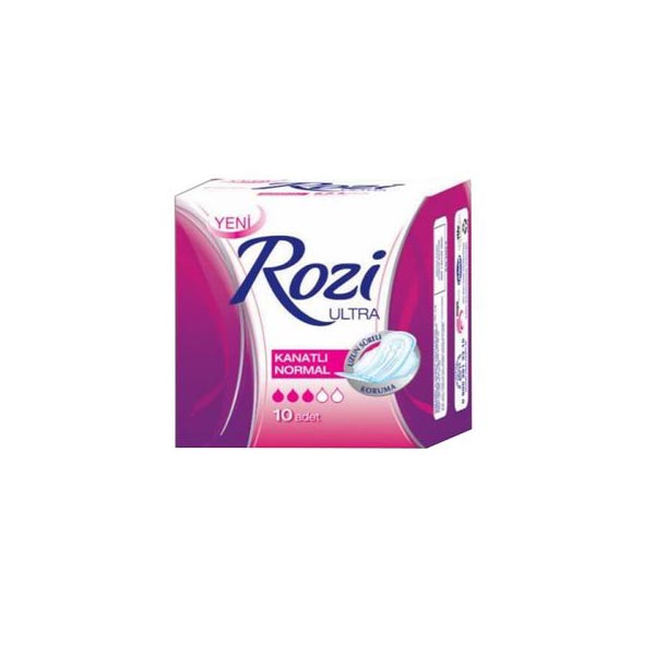 Women's pads Rozi, ultra, with wings, 10 count
