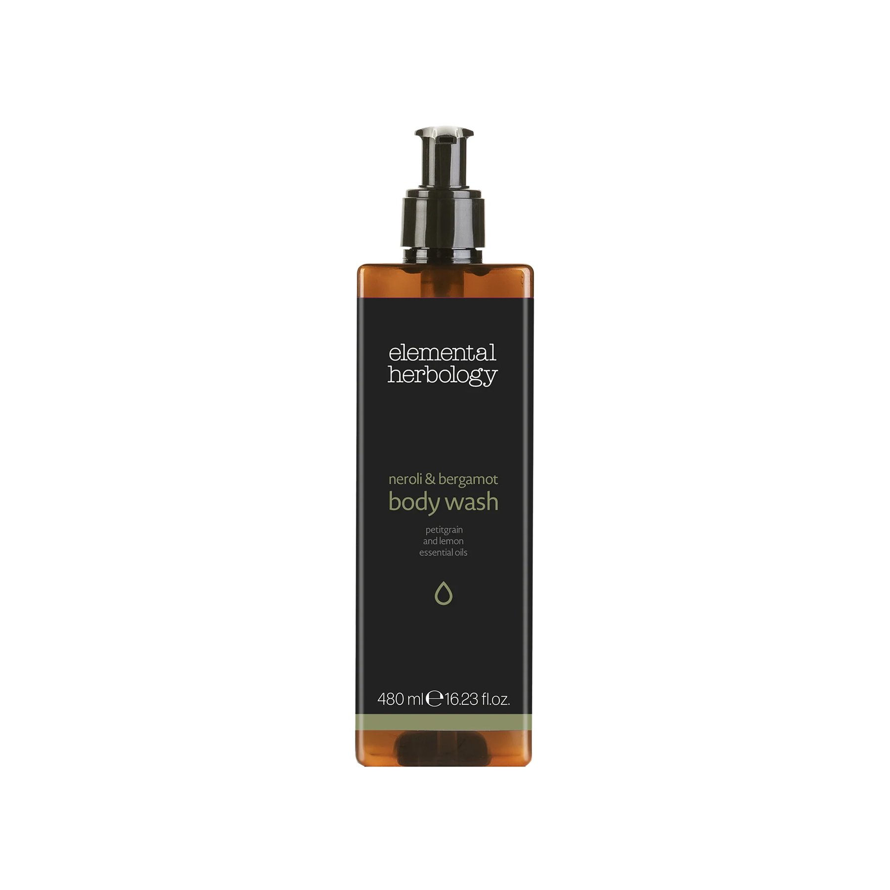 Shower gel GFL Cosmetics Elemental, with pump, sealed, 480 ml, 6 x 6 x 20 cm