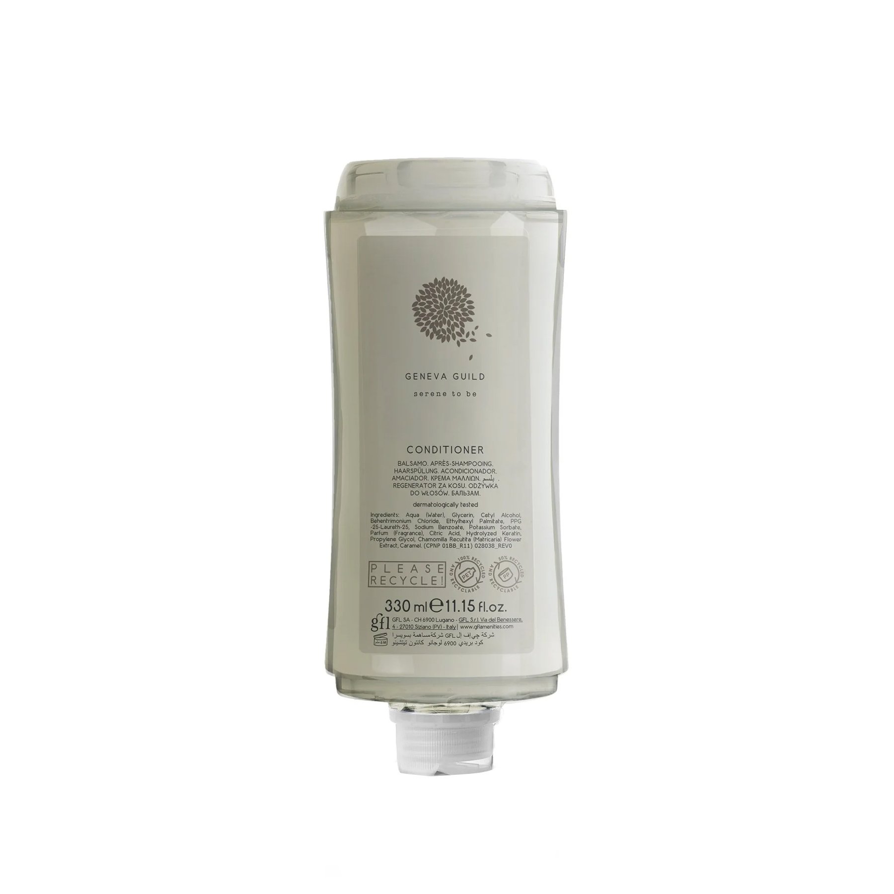 Conditioner for hair GFL Cosmetics Geneva, filler for dispenser, 330 ml, 7 х 17.7 cm