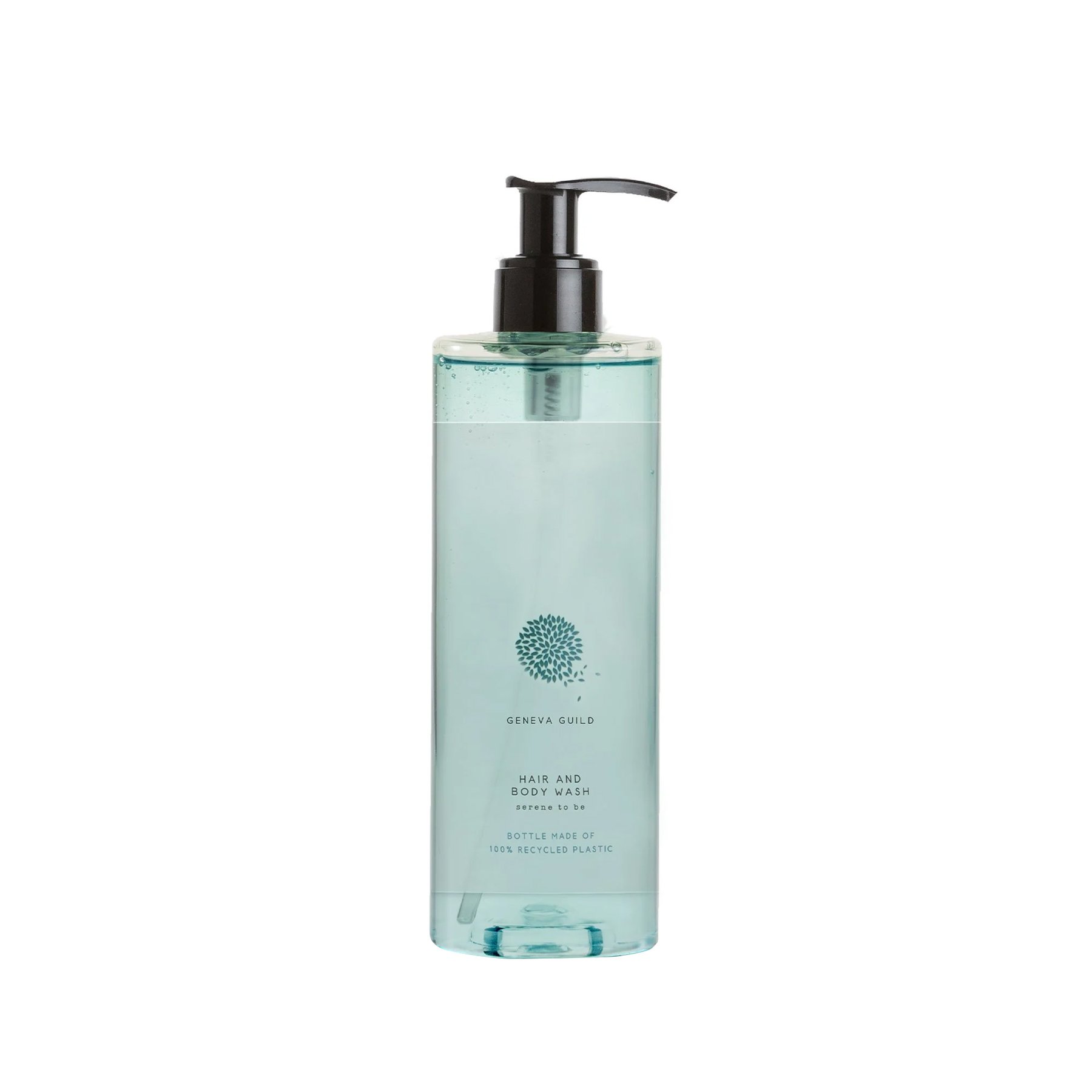 Shower gel for hair GFL Cosmetics and body Geneva, with pump, sealed, 380 ml, 6 x 20 cm