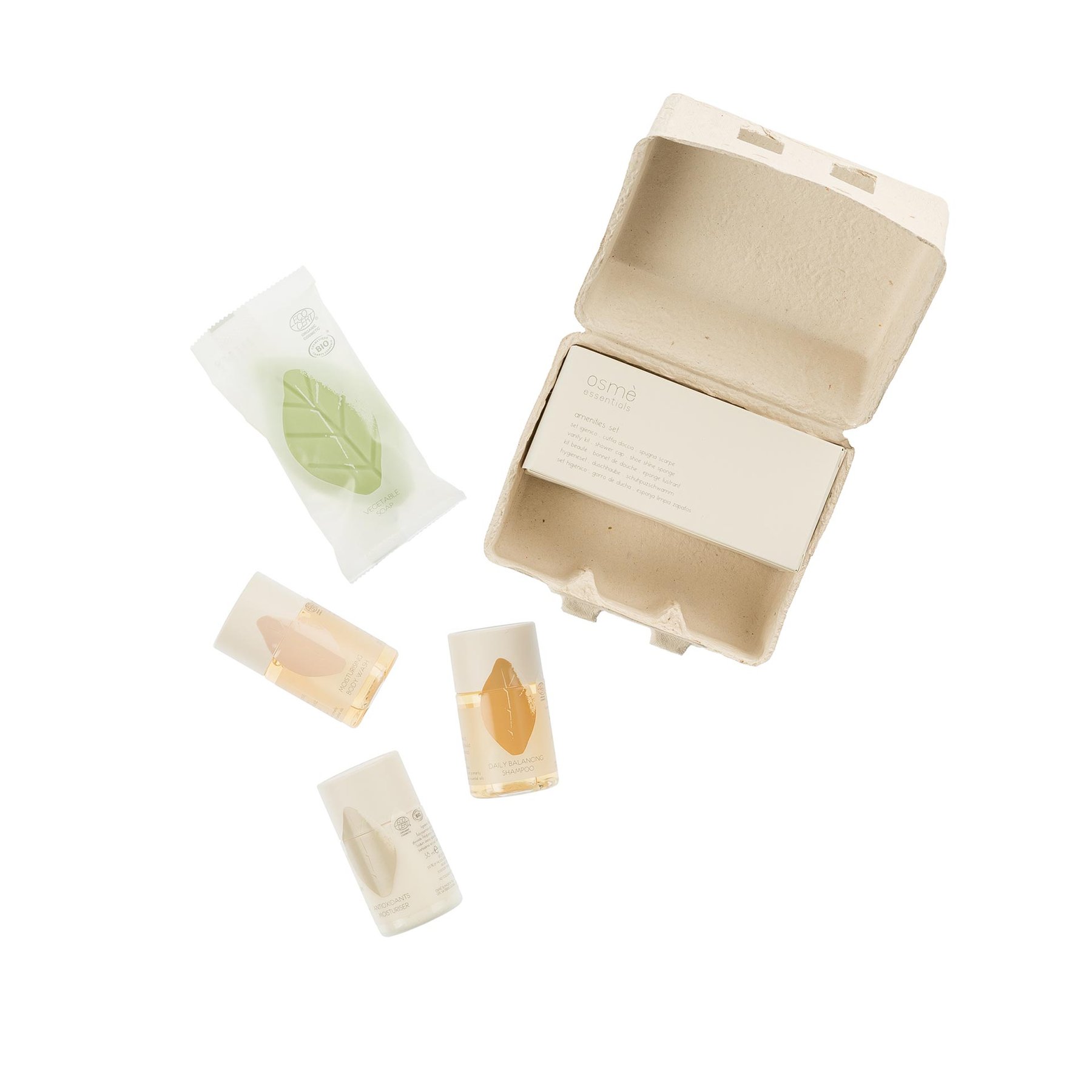 Set GFL Cosmetics Osme, shower gel, shampoo, moisturizing cream and solid soap, 4 pcs.