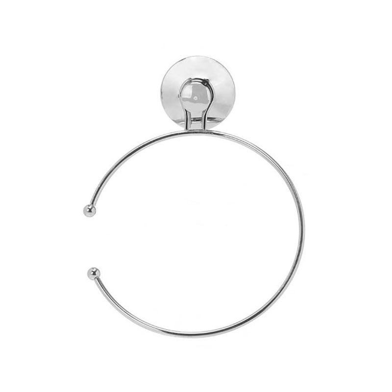 Towel holder Berilo, round, stainless steel, with vacuum