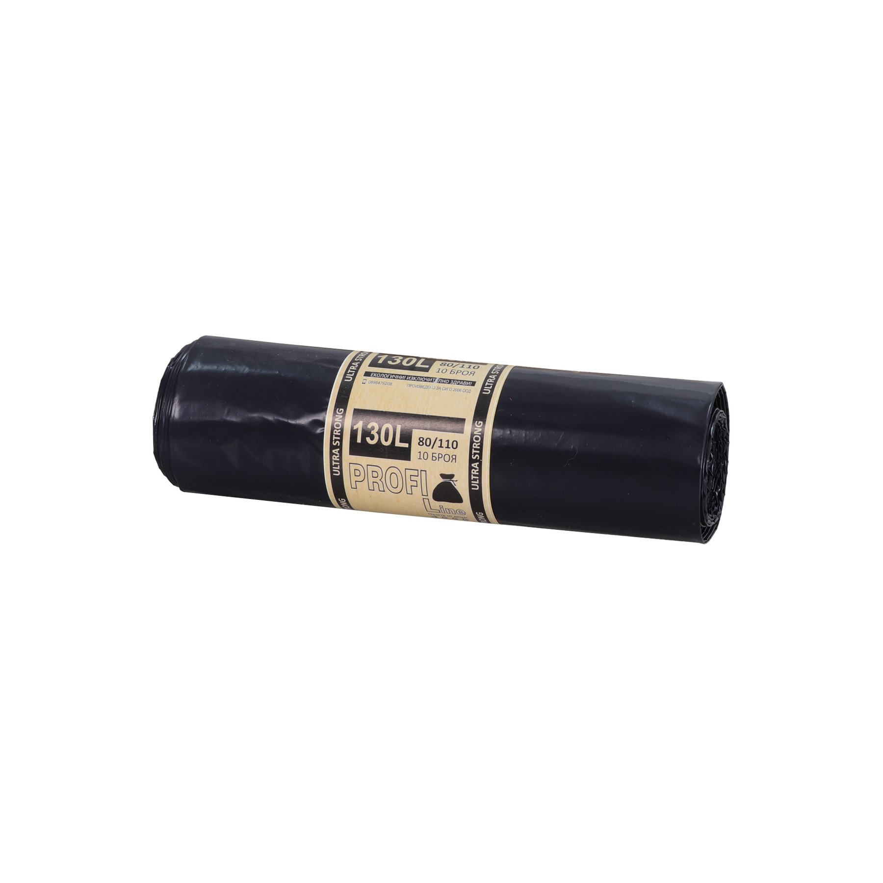 Garbage bag, LD, 80 x 110 cm, 30 microns, 130 L, 10 pieces