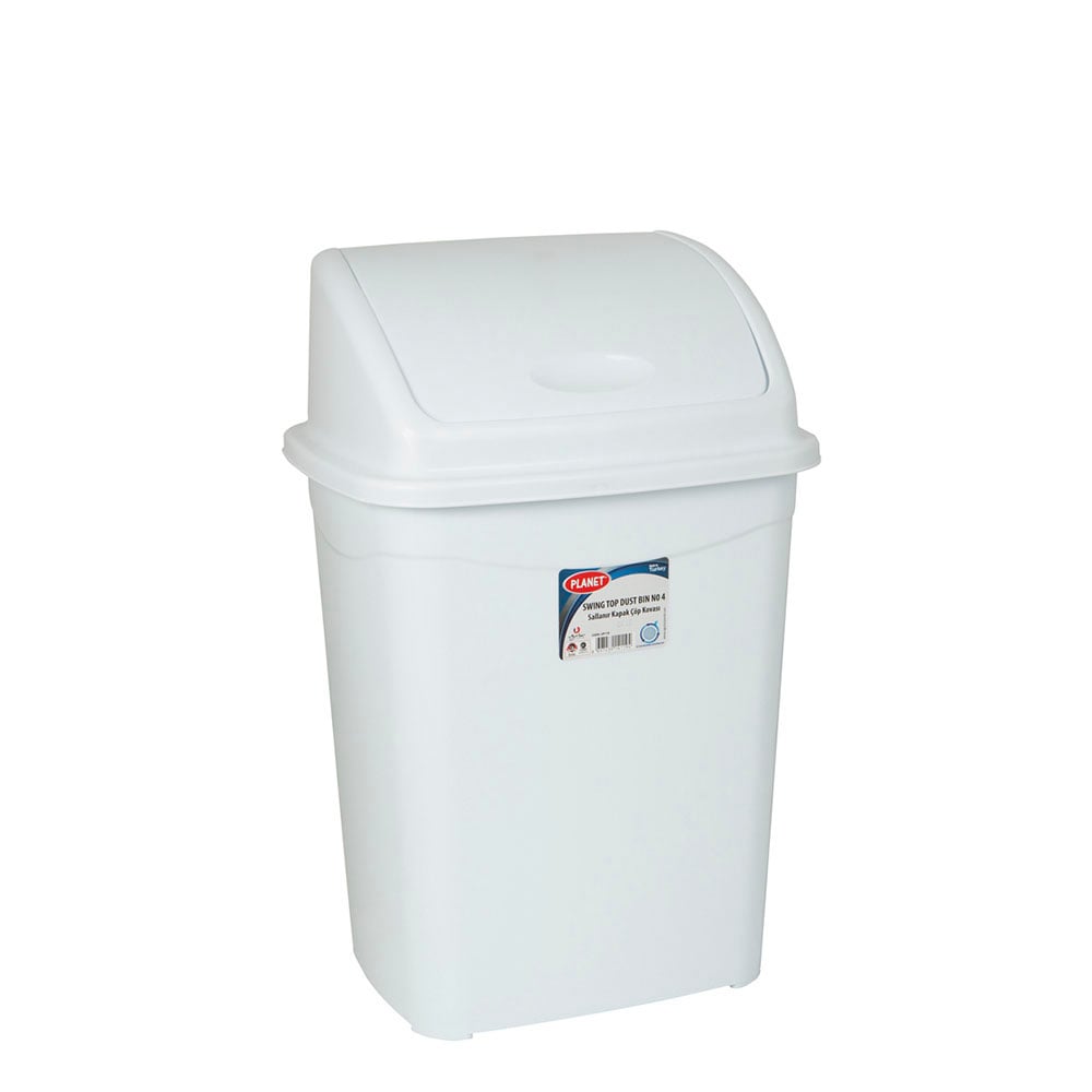 Basket Planet with swinging lid, 16 L, white, 300 x 230 x 440 cm