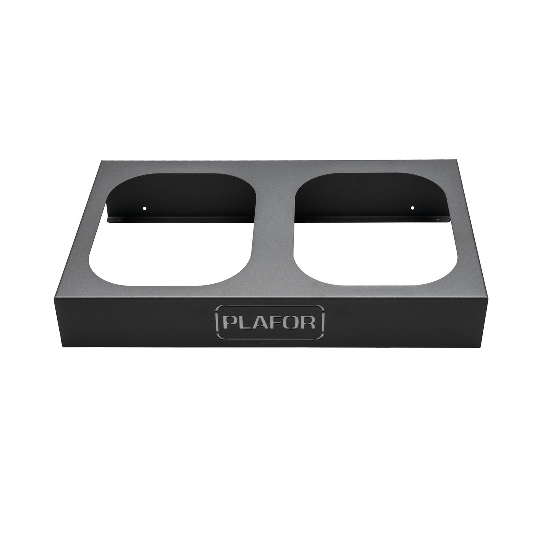 Base for 2 waste bin for waste Plafor, metal, 2 х 45 L, black, 90 l, 68 x 40.5 x 13 cm