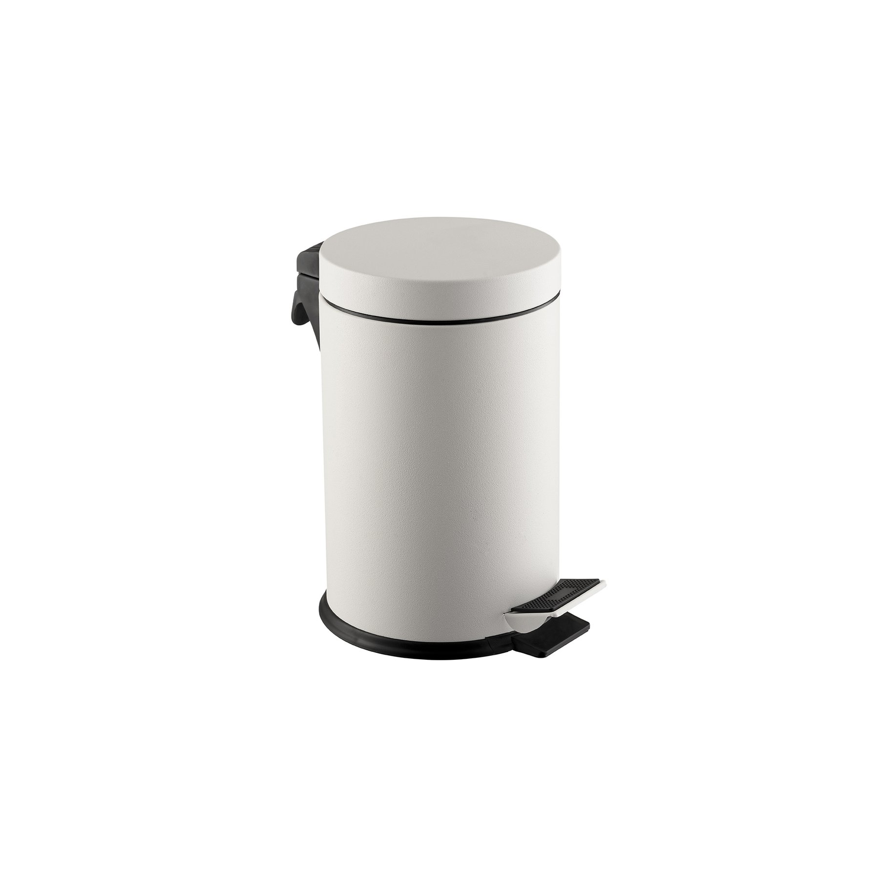 Waste bin Dayco, with pedal, metal, o27.5 x 44 cm, 20 L, white