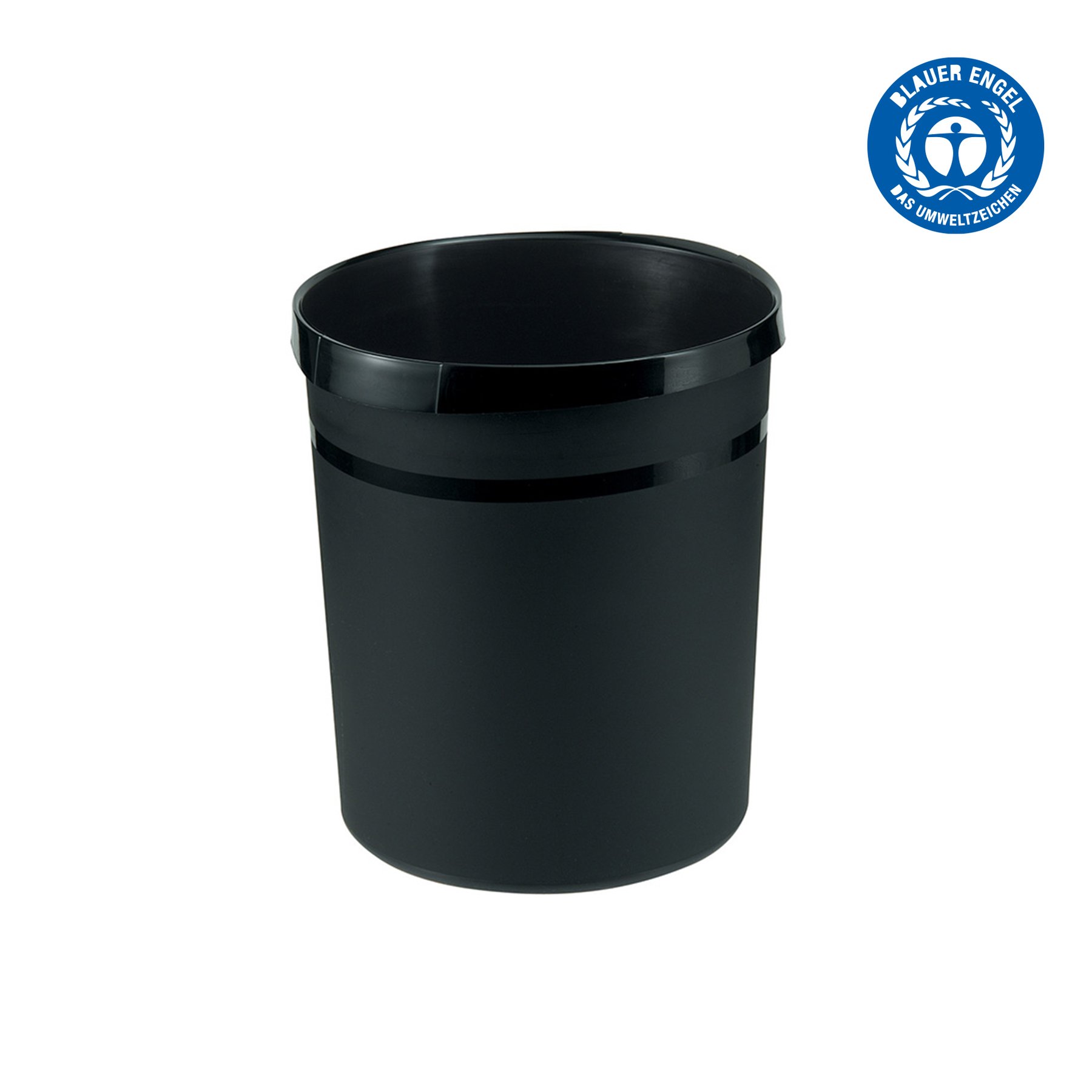 Waste bin HAN Grip Karma, plastic, 18 L, black, 31.2 x 23.7 x 35 cm