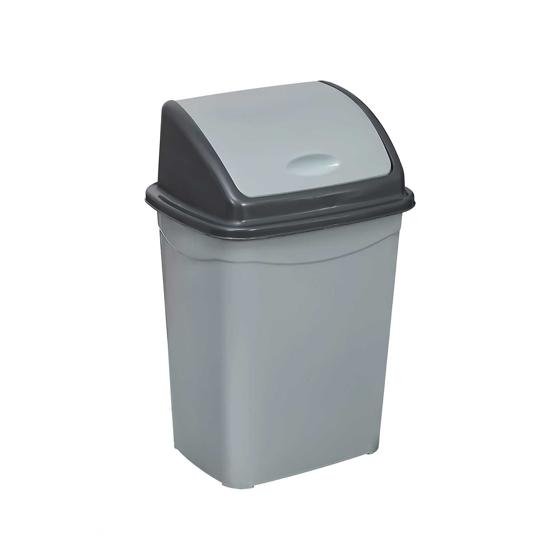 Planet waste bin, with swinging lid, 26 L, gray-black