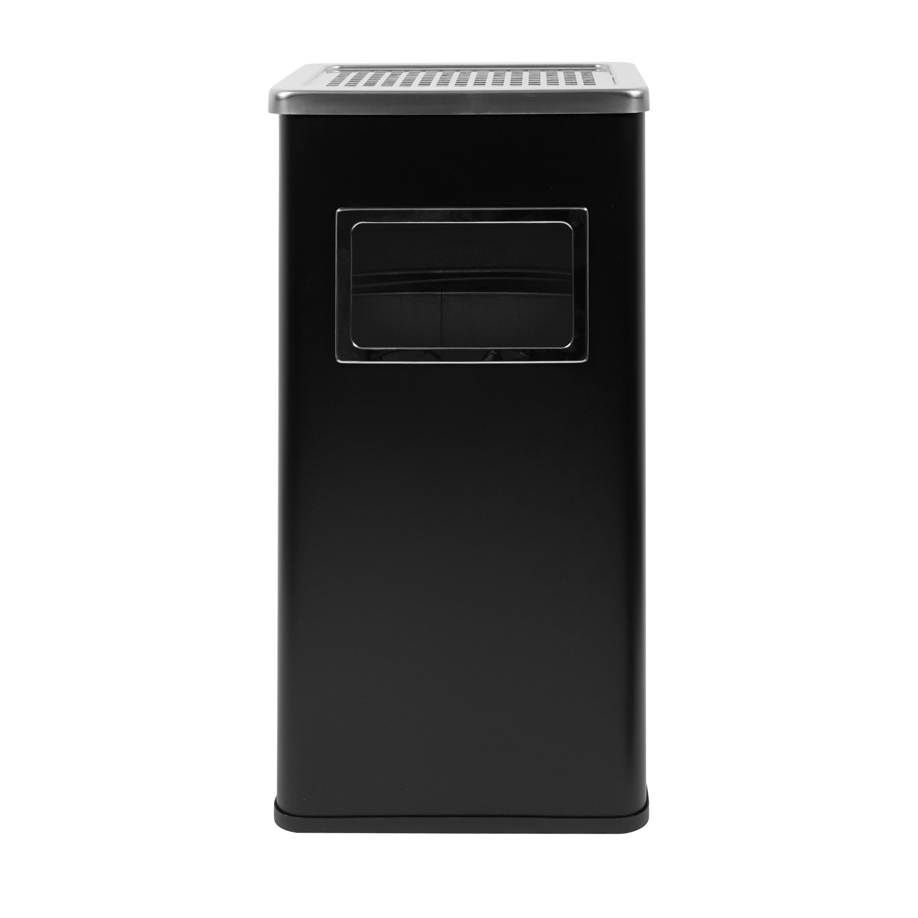 Waste bin Office 1, with ashtray, 30 х 24 х 60.5 cm, black matte, 17 l