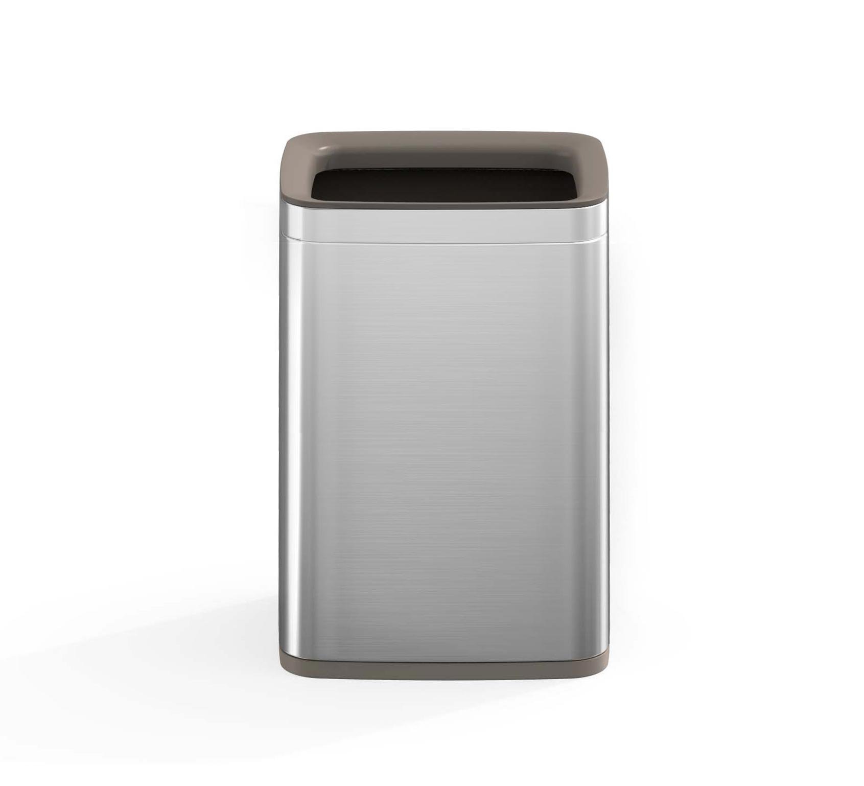 Waste bin Eko Laguna, without lid, 8L, stainless steel, 23x18x35cm