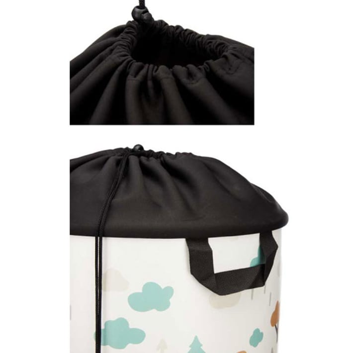 Кош за пране Kipit, пластмасов, с капак, 40 L, светъл