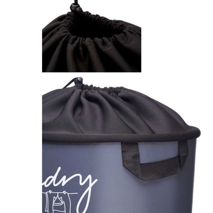 Кош за пране Kipit, пластмасов, с капак, 40 L, тъмен