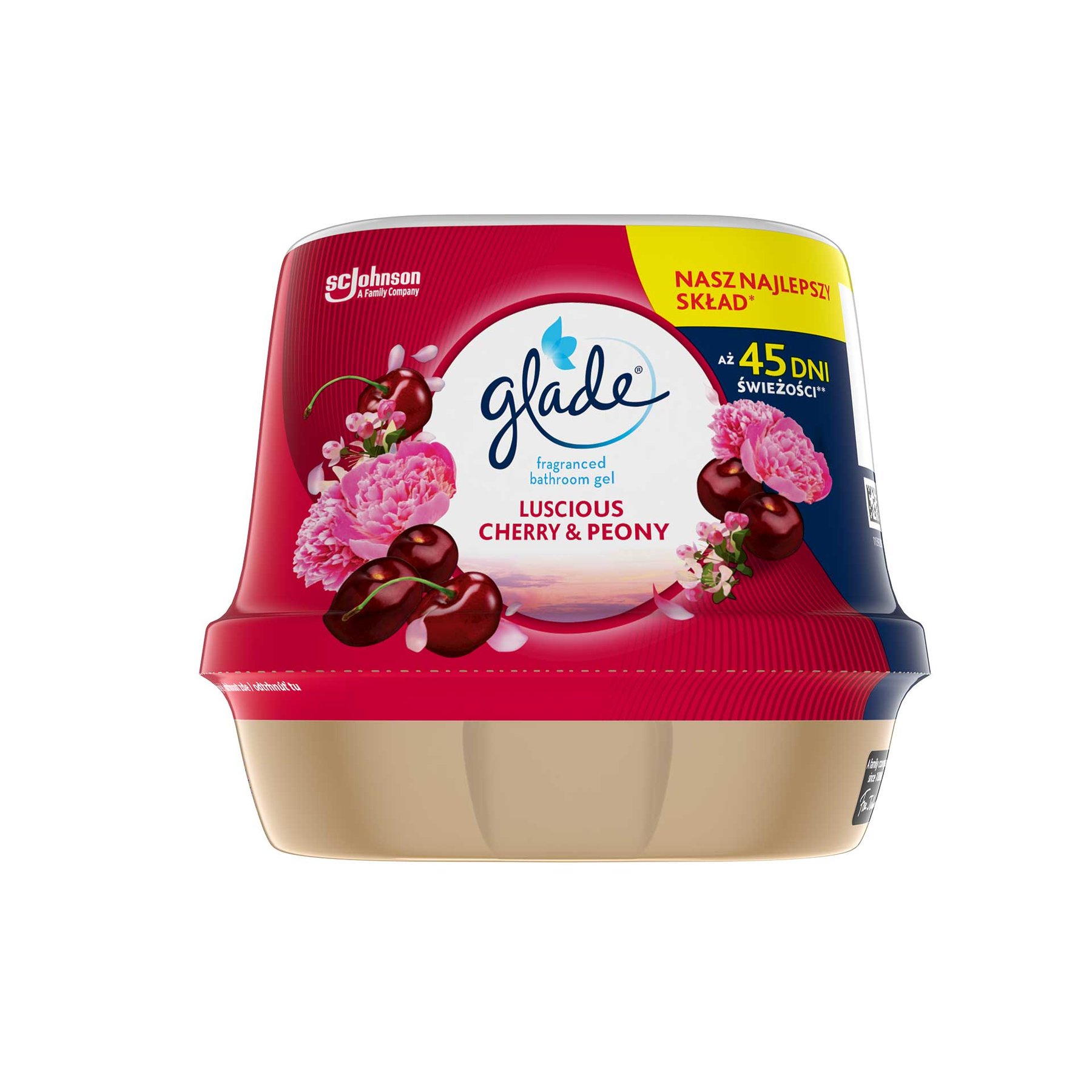 Air freshener Glade Cherry&Peony Luscios, gel, 180 ml