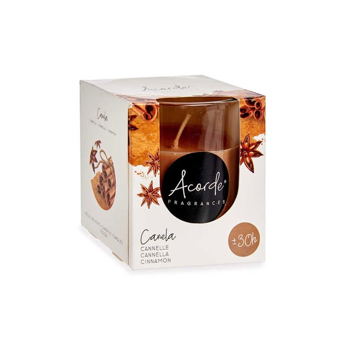Ароматна свещ Acorde, Cinnamon, в стъклена чаша, 30 часа