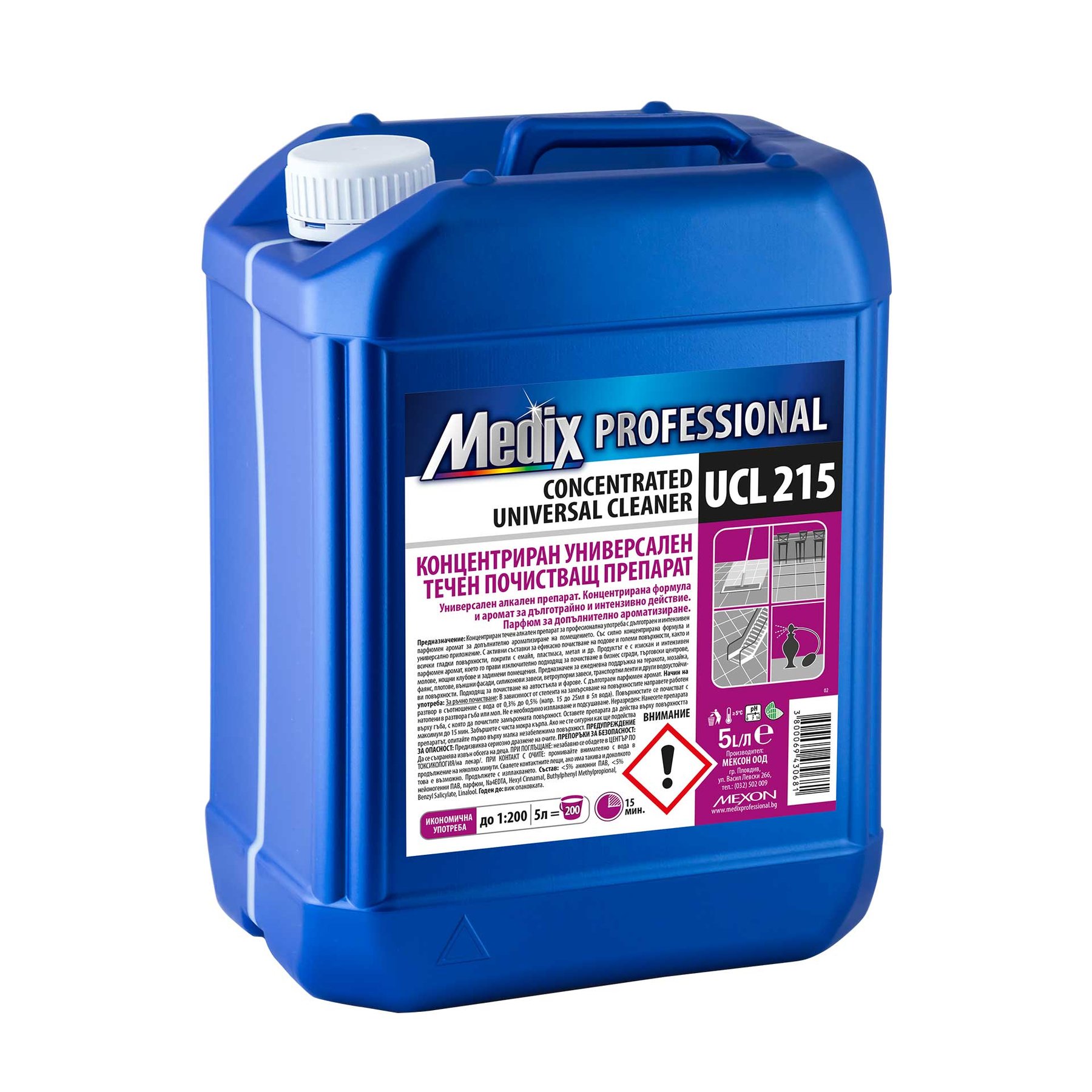 Concentrated cleaning detergent Medix Professional, universal, liquid, UCL 215, 5 L