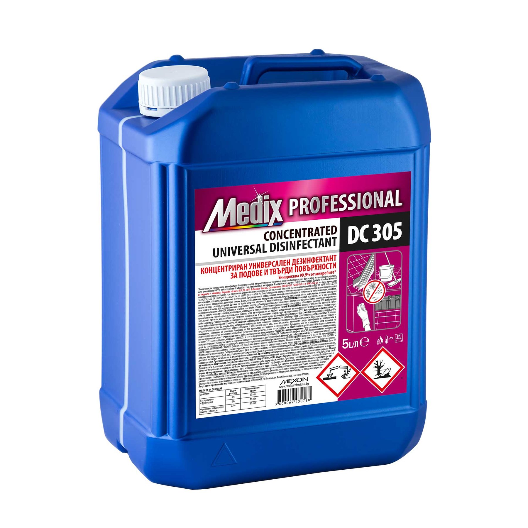 Disinfectant for floors Medix Professional and surfaces DC 305