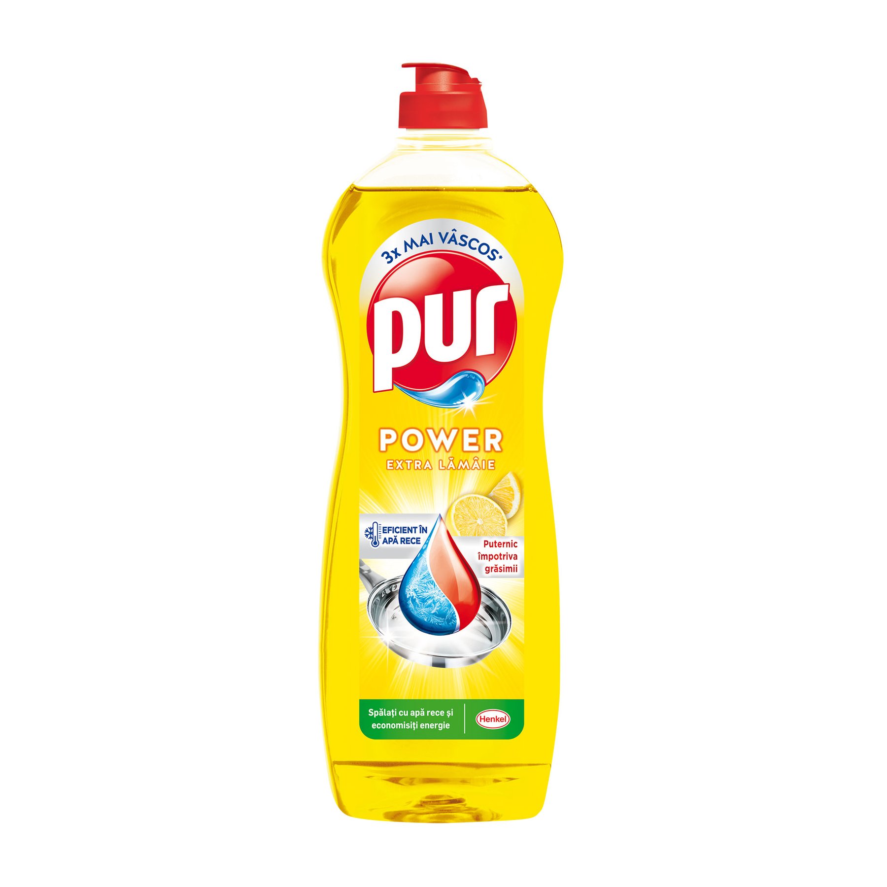 Dishwashing detergent Pur Duo Power, lemon, 750 ml