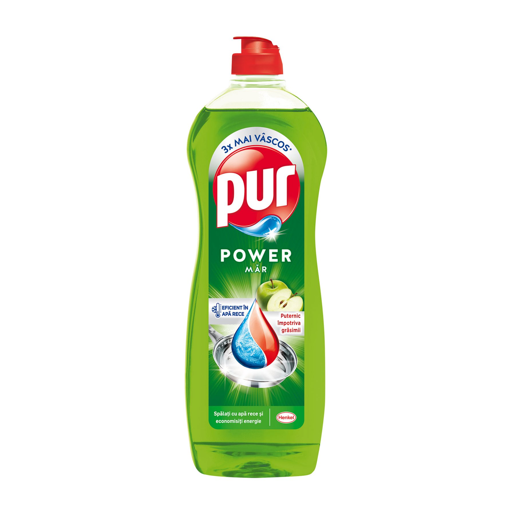 Dishwashing detergent Pur Duo Power, apple, 750 ml