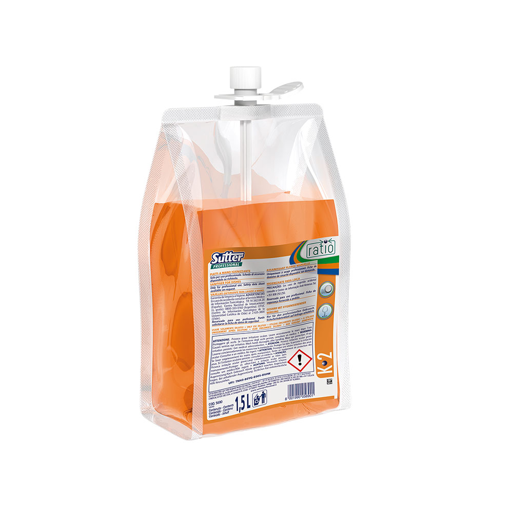 Sutter Ration K-2 dishwashing detergent, for dosing system, 1.5 L