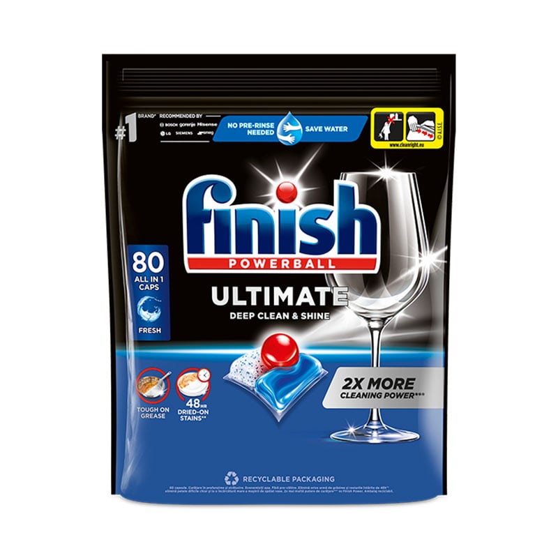 Finish Power All-in-One Dishwasher Tablets, 80 pcs