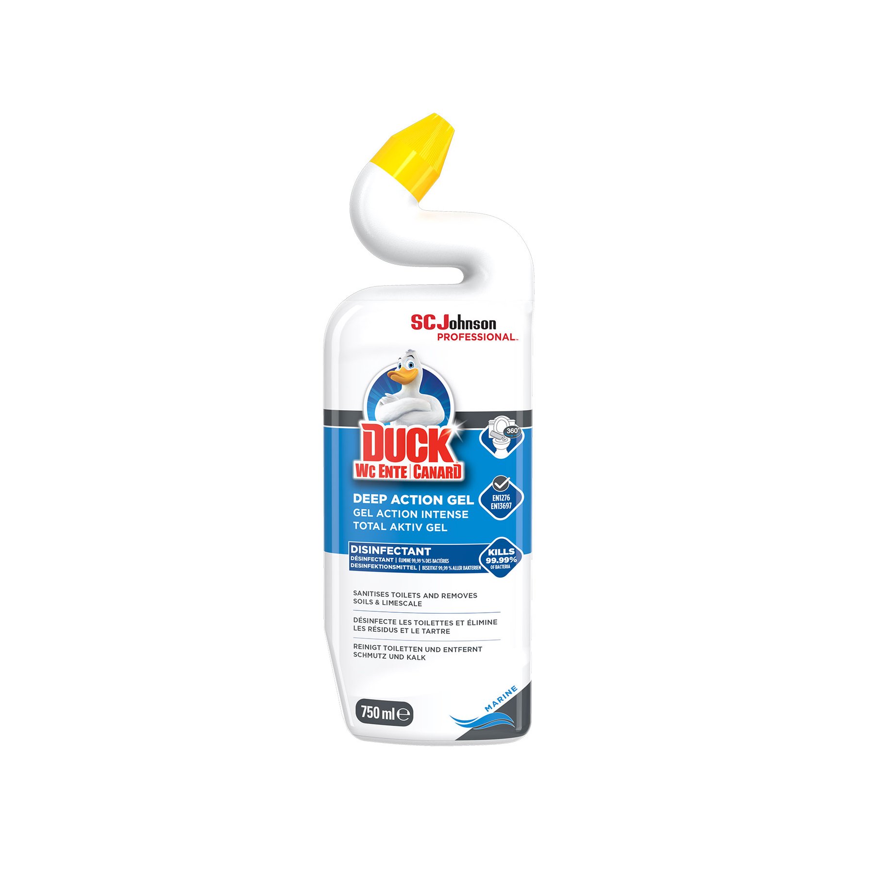 Toilet cleaning agent Duck Total Aktiv Gel Marine, 750 ml