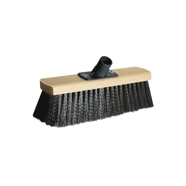 Broom York, industrial, wooden, with conical thread, 30 cm, black