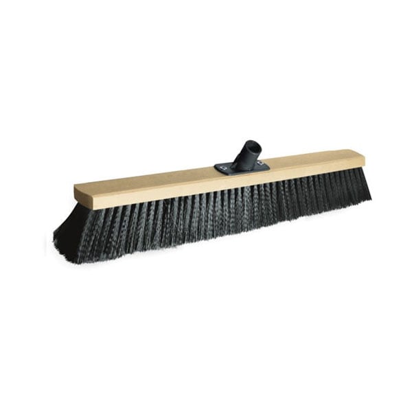 Broom York, industrial, wooden, with conical thread, 40 cm, black