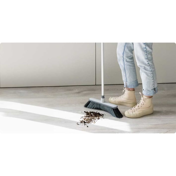 Четка за почистване на под York Eco Ego U-Collect, с дръжка, 130 cm