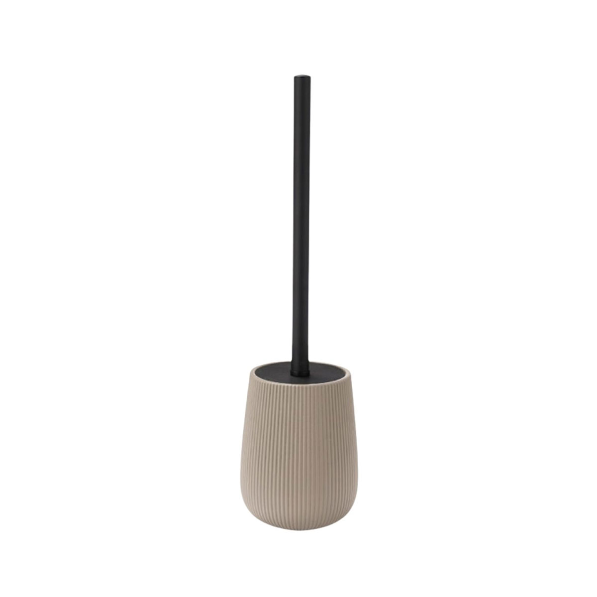 Toilet brush Berilo, with embossed stripes, beige