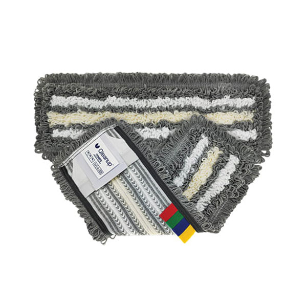 York Qleanup Tri-Fiber mop, microfibre, Color strips, 42.5 x 16.5 cm
