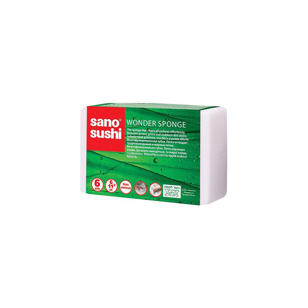 Super sponge Sano Sushi, white, 6 count