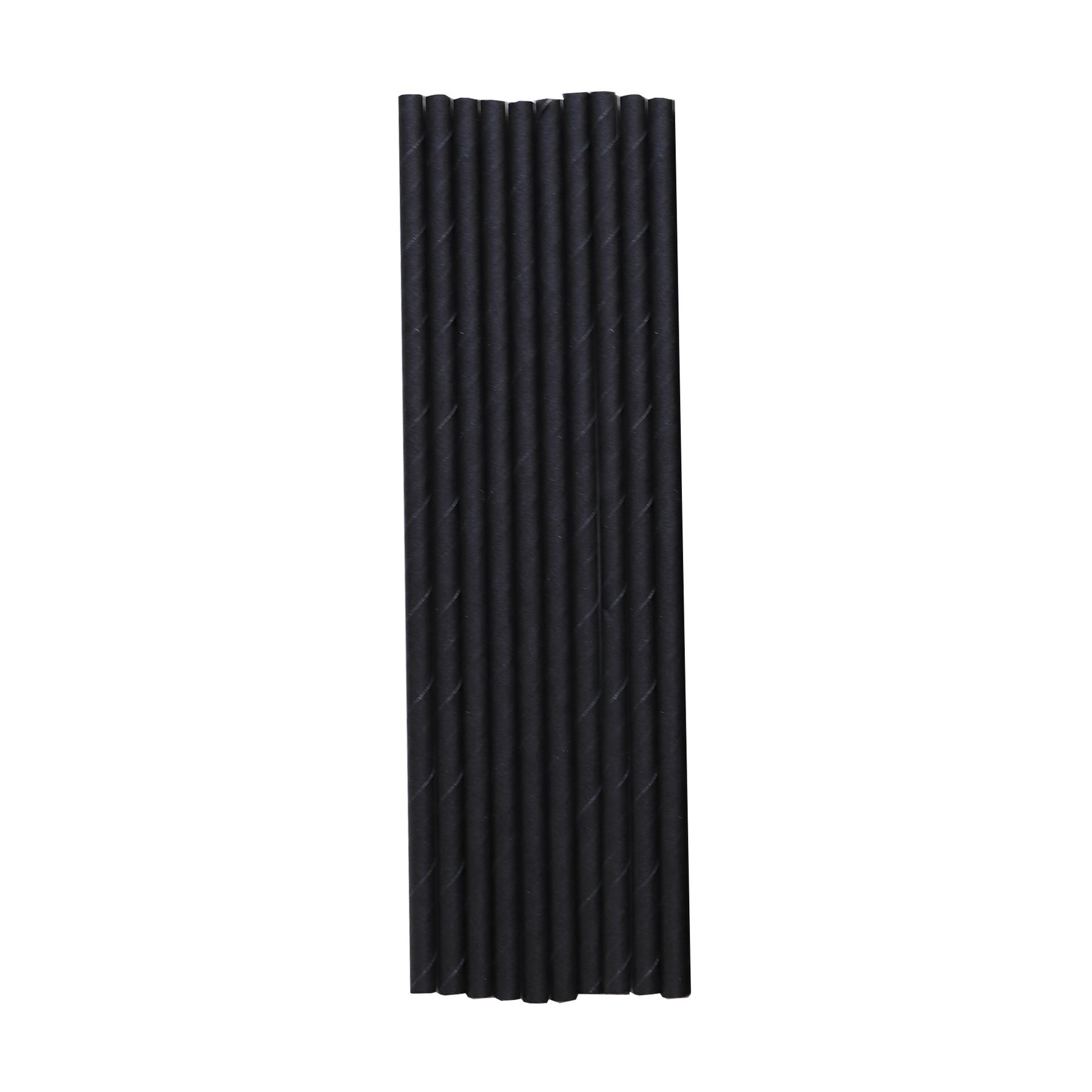 Eco straws, paper, O 5 mm x 21 cm, black, 250 pieces