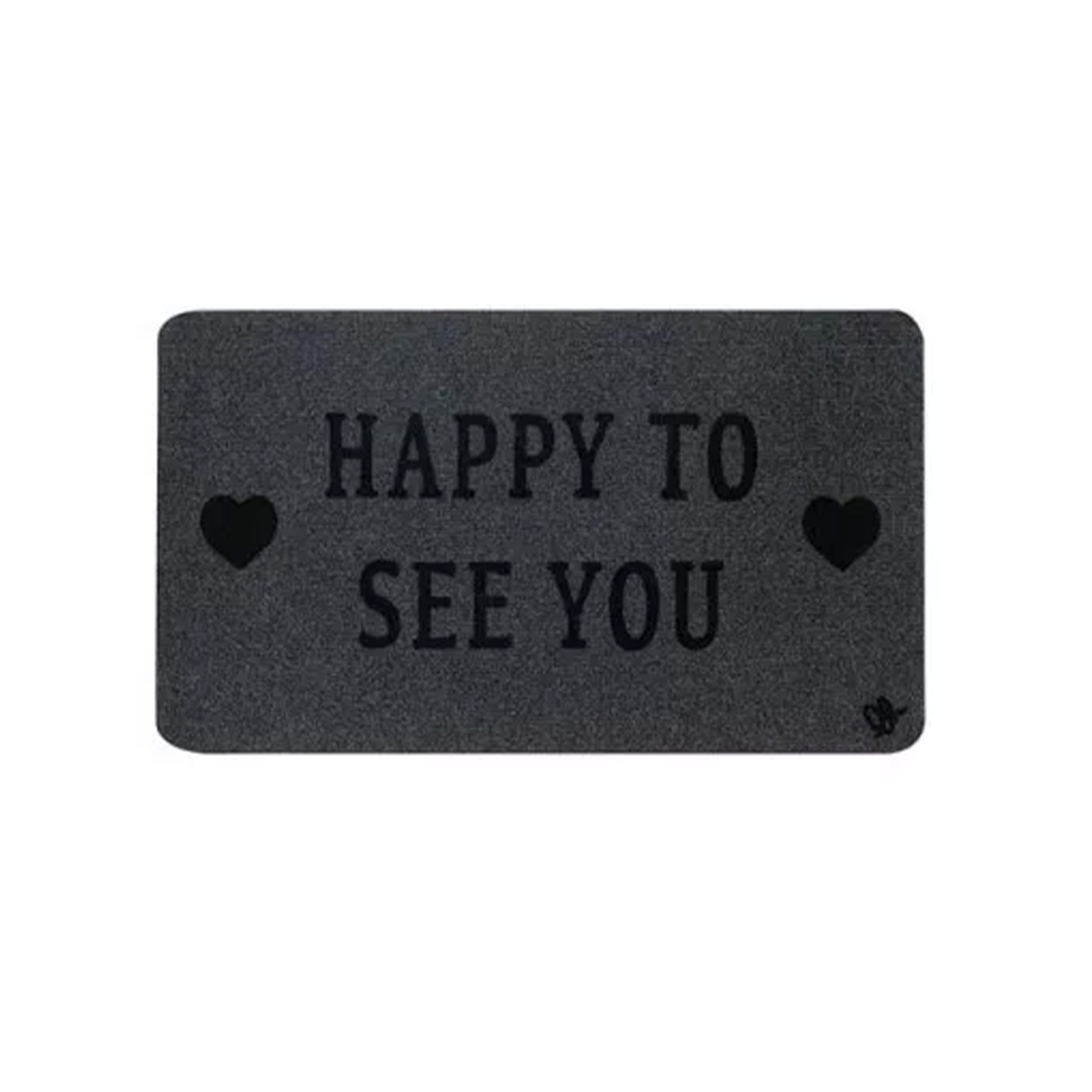 Doormat Olivo Zeus - Happy to see you, 100% polyester, 40 х 70 cm, gray