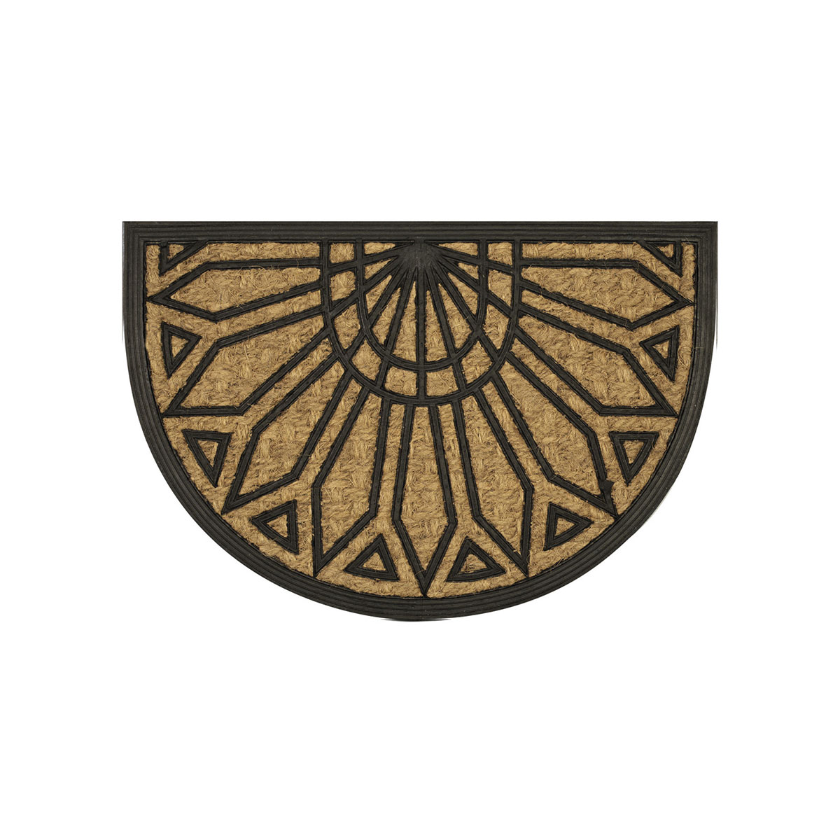 Doormat Olivo Half Moon, coconut and rubber, 40 х 60 cm, assorted