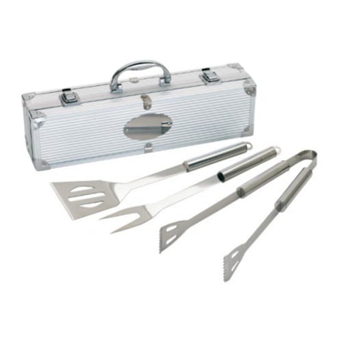 Barbecue set, made of steel, in a case