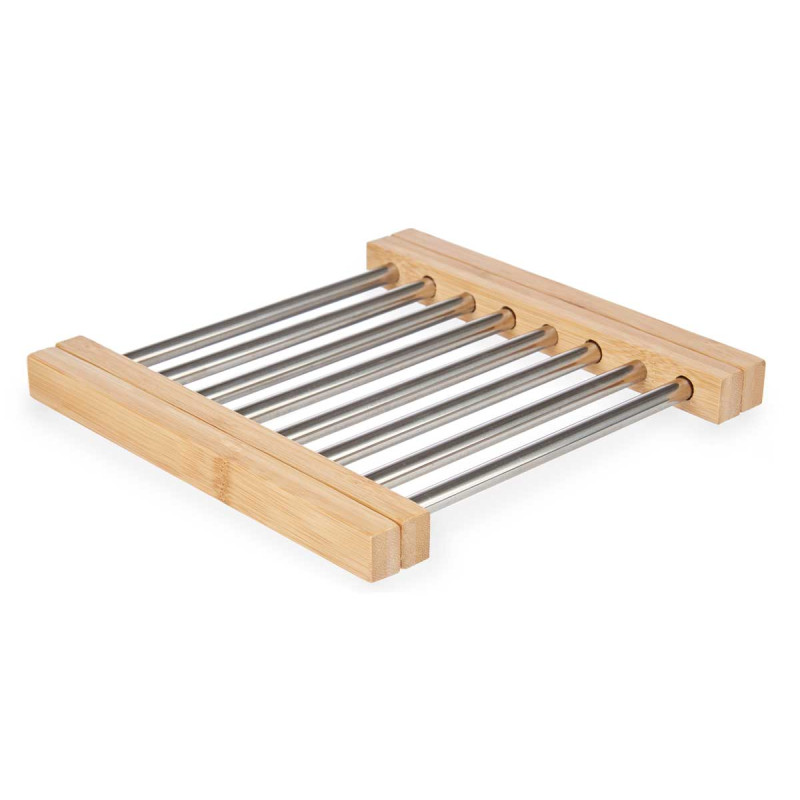 Trivet Kinvara, bamboo and steel