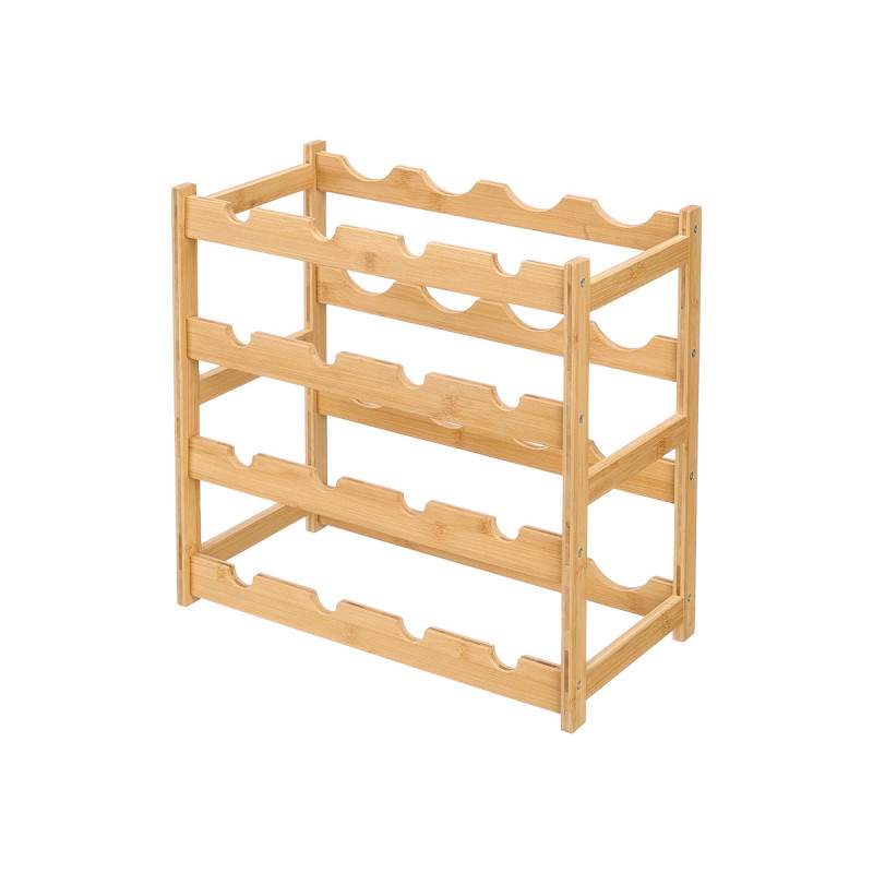Bottle holder Kinvara, bamboo, for 16 bottles