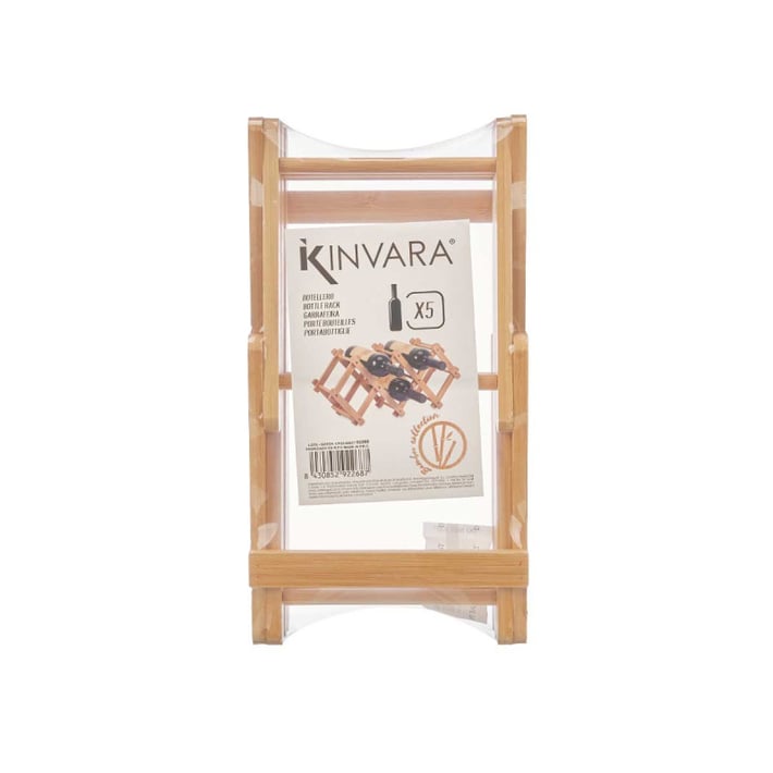 Поставка за бутилки Kinvara, сгъваема, бамбук
