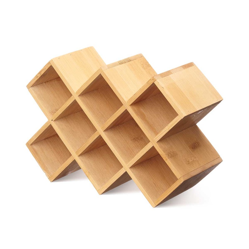 Spice rack Kinvara, bamboo, for 10 jars