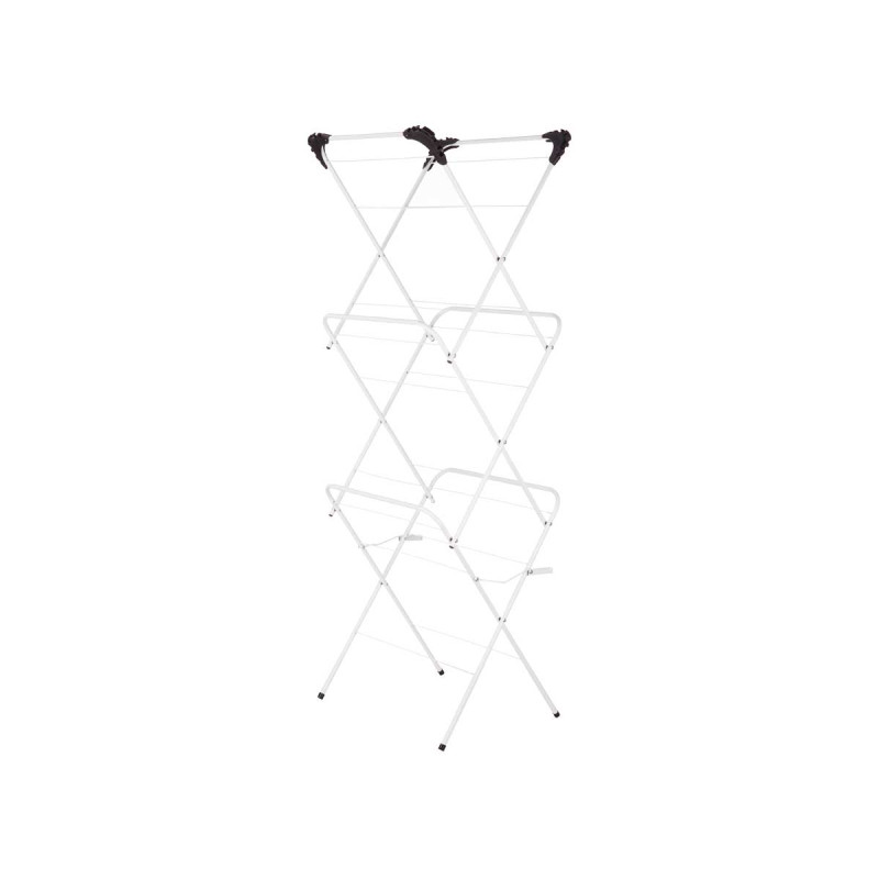 Clothes dryer Kipit, metal, 3-tier, narrow, white