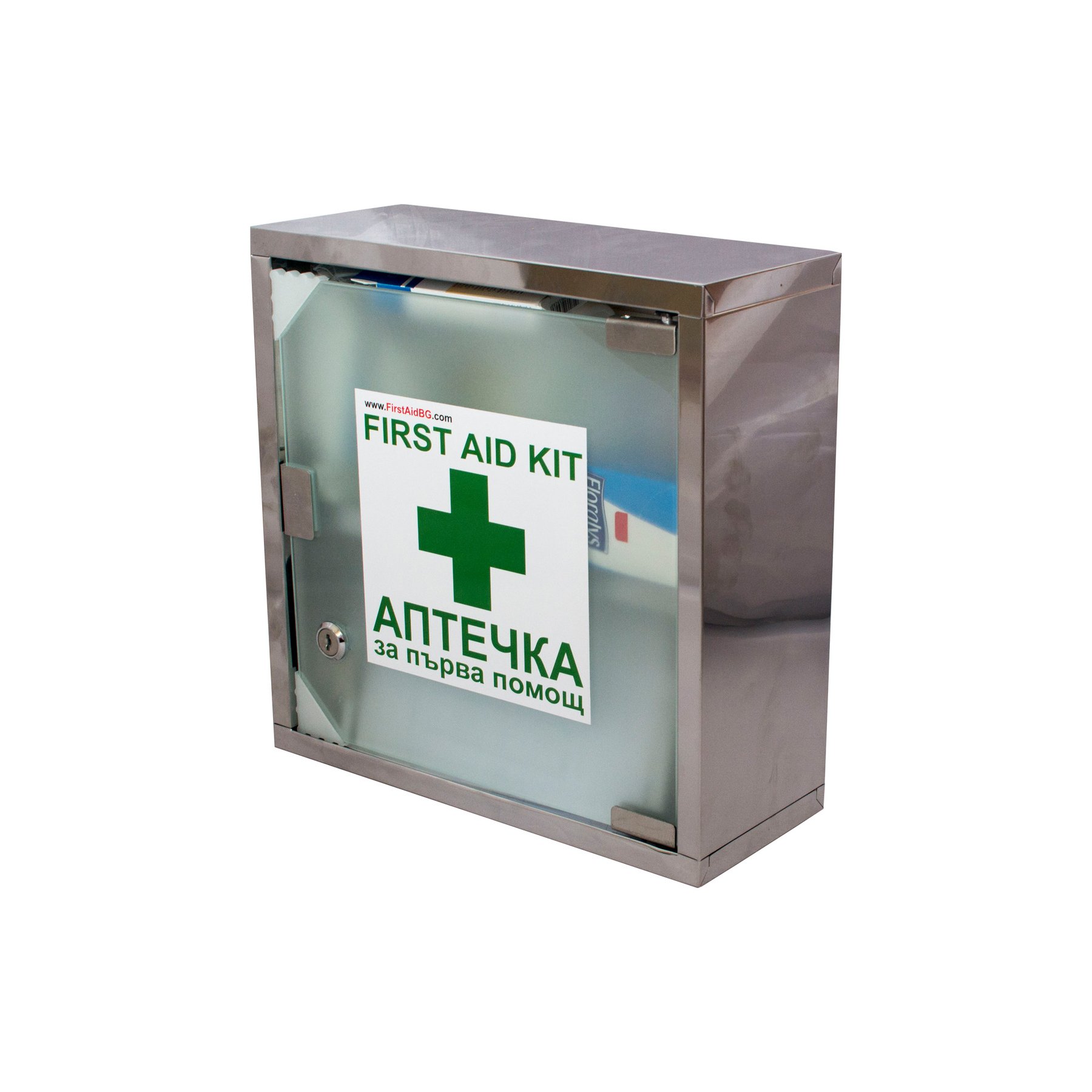 First aid kit - cabinet, equipped