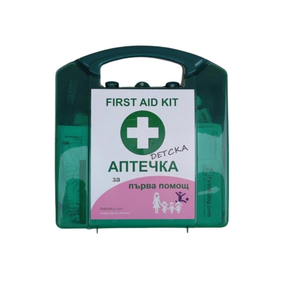 First aid kit, children's, equipped