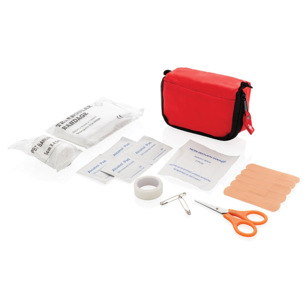 First Aid & Safety Kit, in case, red