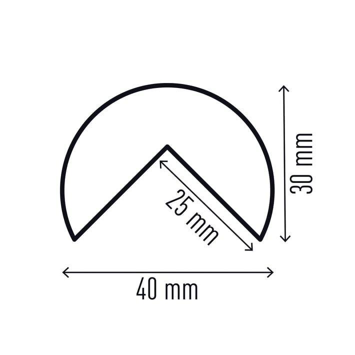 Protective profile Durable C25R, corner, 1 m