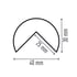 Protective profile Durable C25R, corner, 1 m
