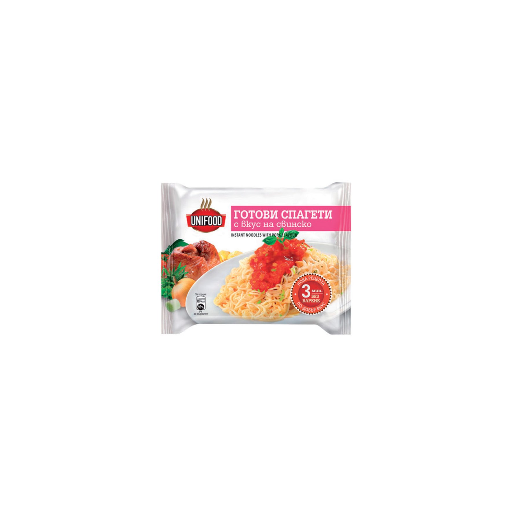 Uni Food Instant Spaghetti with pork, 70 g